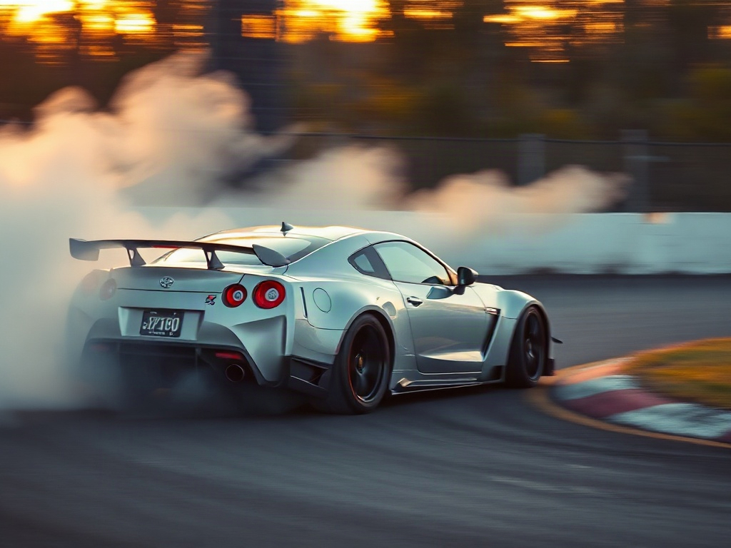 Supercar qui dérape